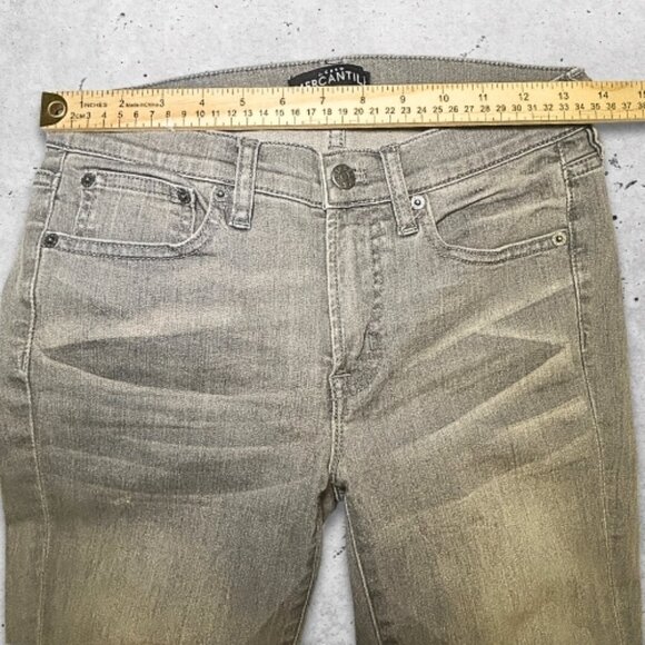 J.Crew Mercantile Skinny Jeans Mid-Rise Fit Stretchy Distressed Denim Grey W 27 - Picture 6 of 10